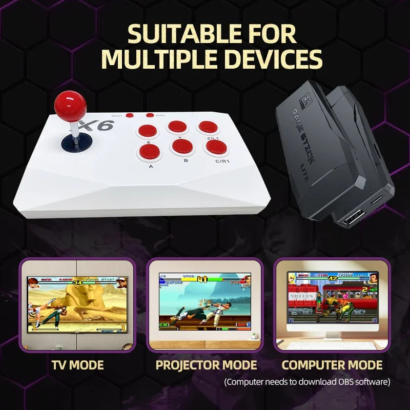 REVIVE YOUR CHILDHOOD MEMORIES  with Arcade Video Game Console 4K TV Game Stick with Double Arcade Joysitck 41000 Games For MAME/Sega/PS1/Atari