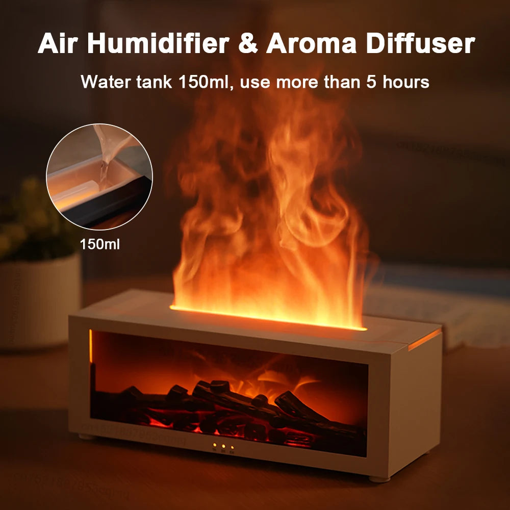 "FlameGlow Aroma Diffuser: Transform Your Space with Serenity and Style"